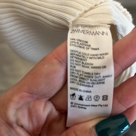 Zimmerman ivory sleeveless top - Picture 8 of 8